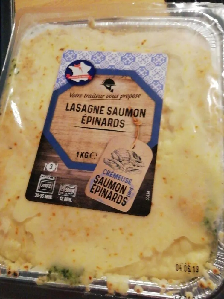 Lasagne épinards et saumon