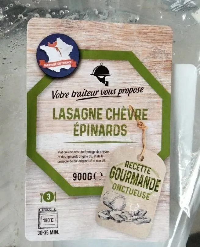 Lasagnes chèvre épinards