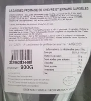 Lasagnes fromage de chèvre et épinard