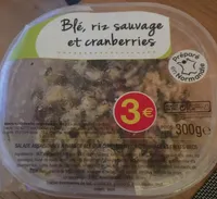 Blé, riz sauvage et cranberries