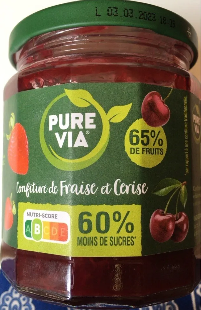 Confiture de fraise et cerise
