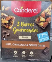 Barres gourmandes nuts chocolat et pointe de sel