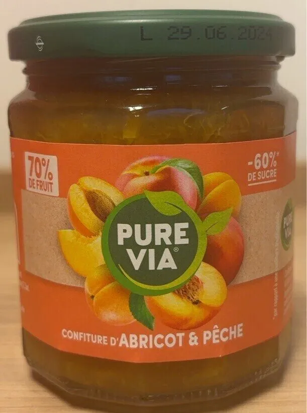 Confiture d'abricot et pêche