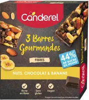 3 Barres gourmandes Nuts, Chocolat & Banane