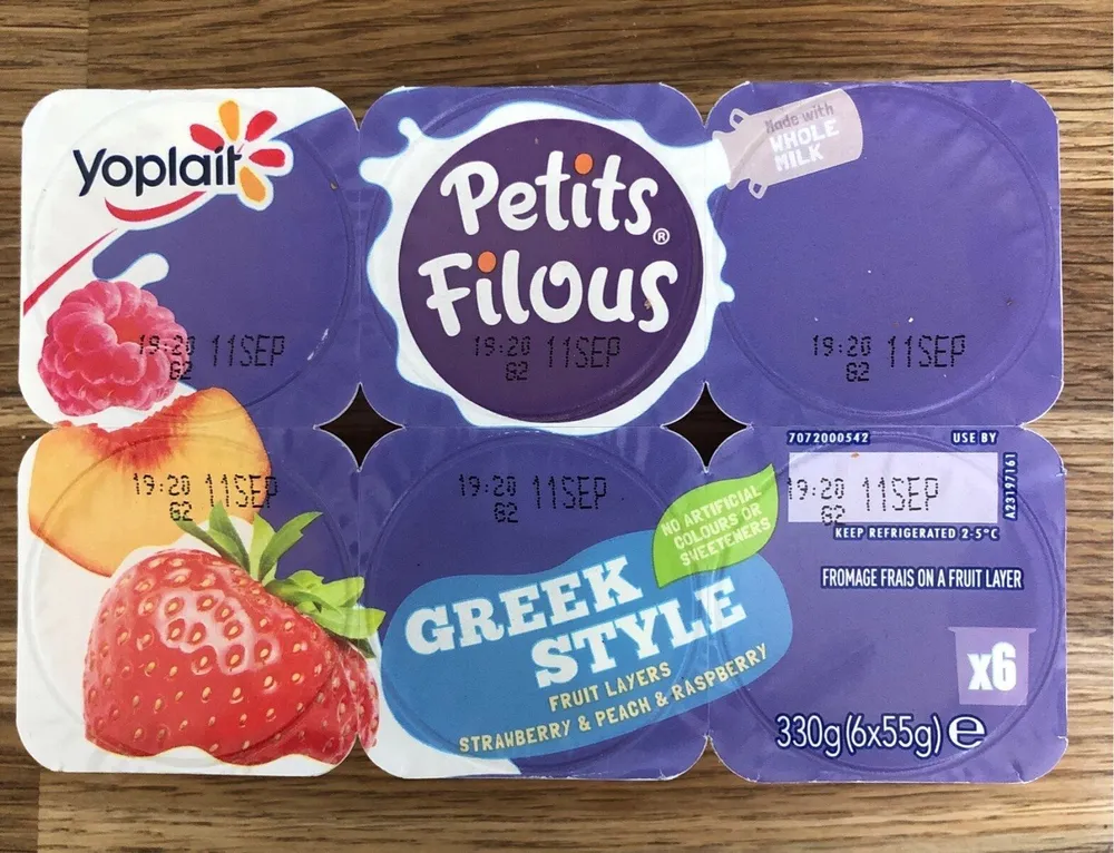 Petits Filous Layered Fromage Frais 6X55g