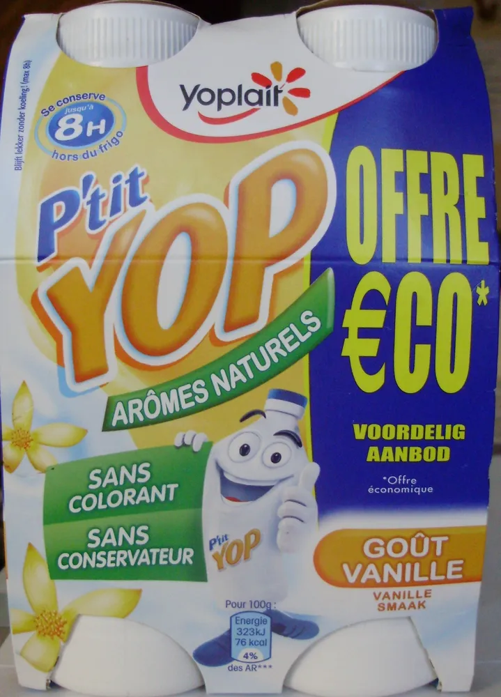 P'tit Yop, Goût Vanille (Offre €co)