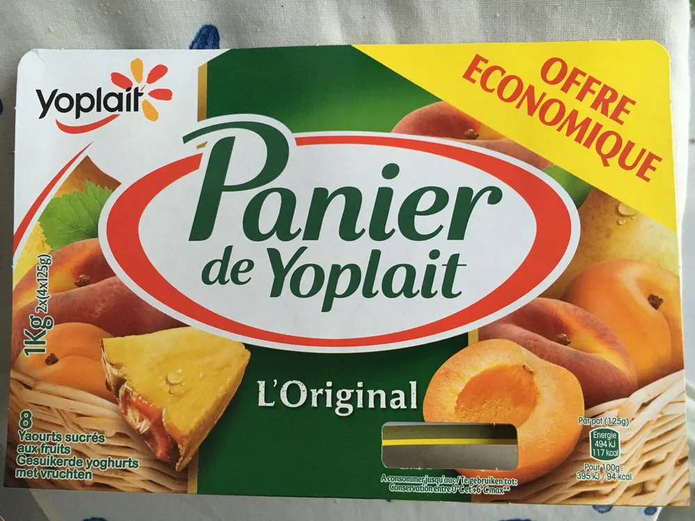 Panier de Yoplait - Fruits jaunes