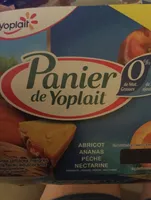 Yaourt 0% abricot ananas pêche et nectarine