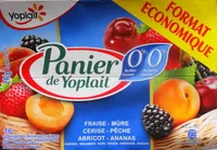 Panier de Yoplait, Fraise, Mûre, Cerise, Pêche, Abricot, Ananas