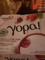 Recette au yaourt nature, sur lit de fruits rouges