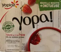 Recette au yaourt nature, sur lit de fraise