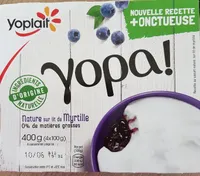 Recette au yaourt nature, sur lit de myrtille