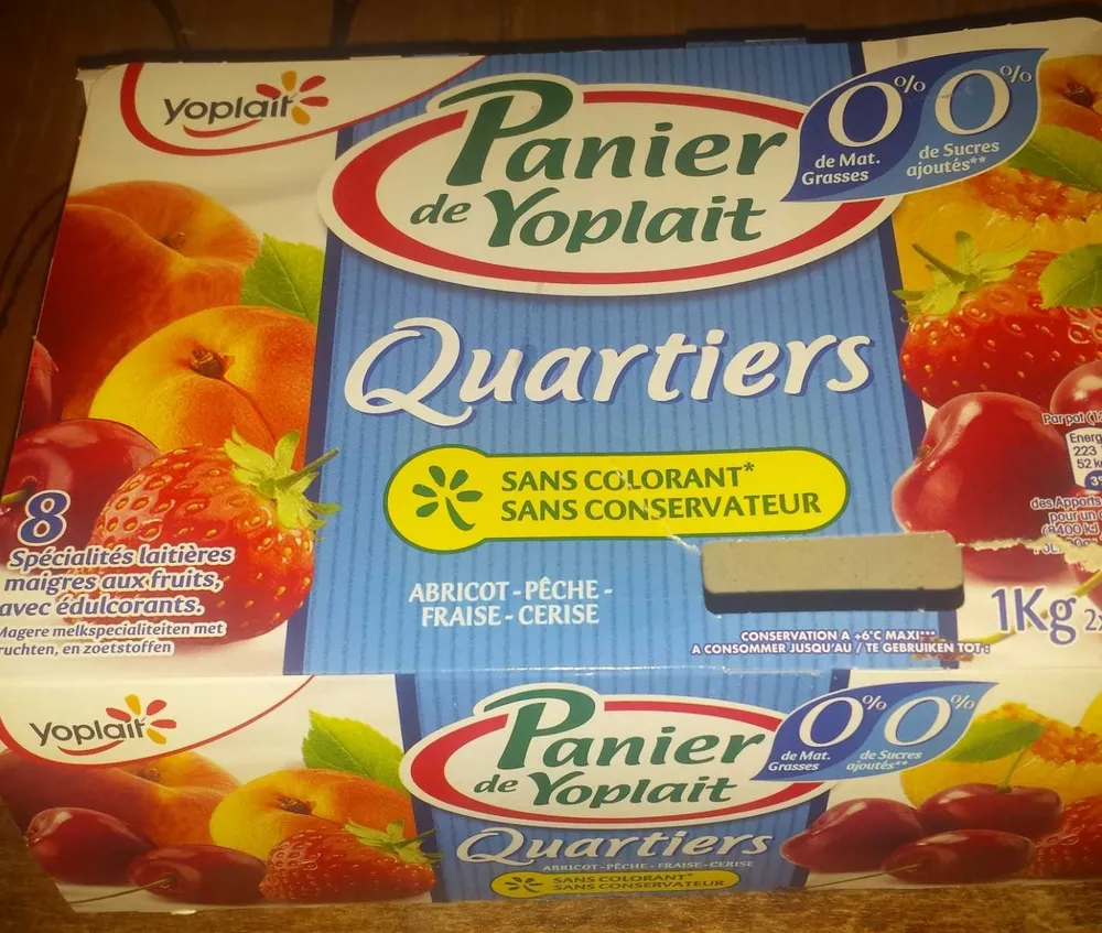 Panier Yoplait Quartiers 0%