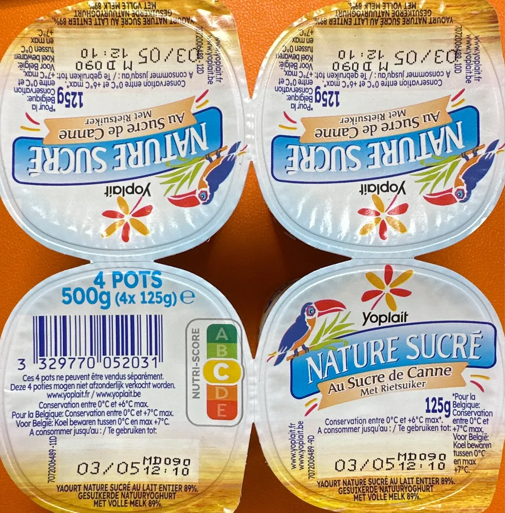 Yaourt Nature sucré