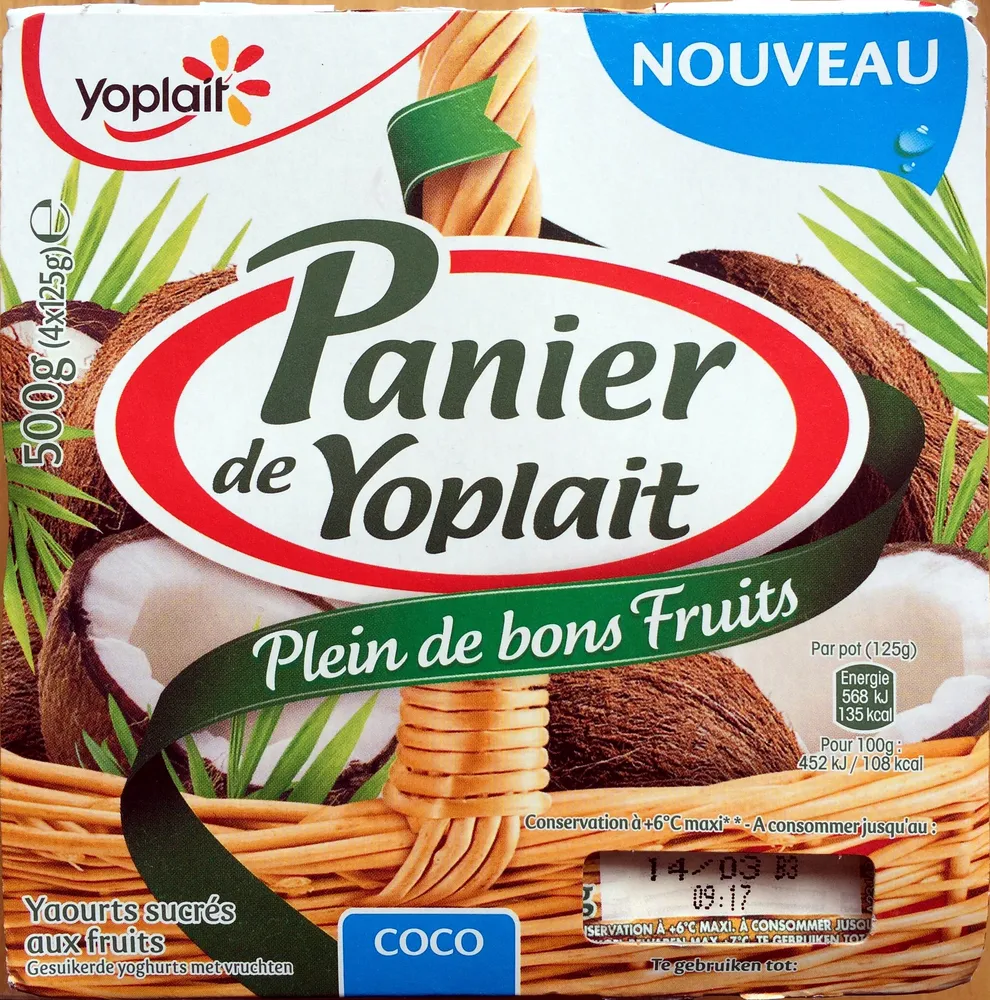 Panier de Yoplait Coco