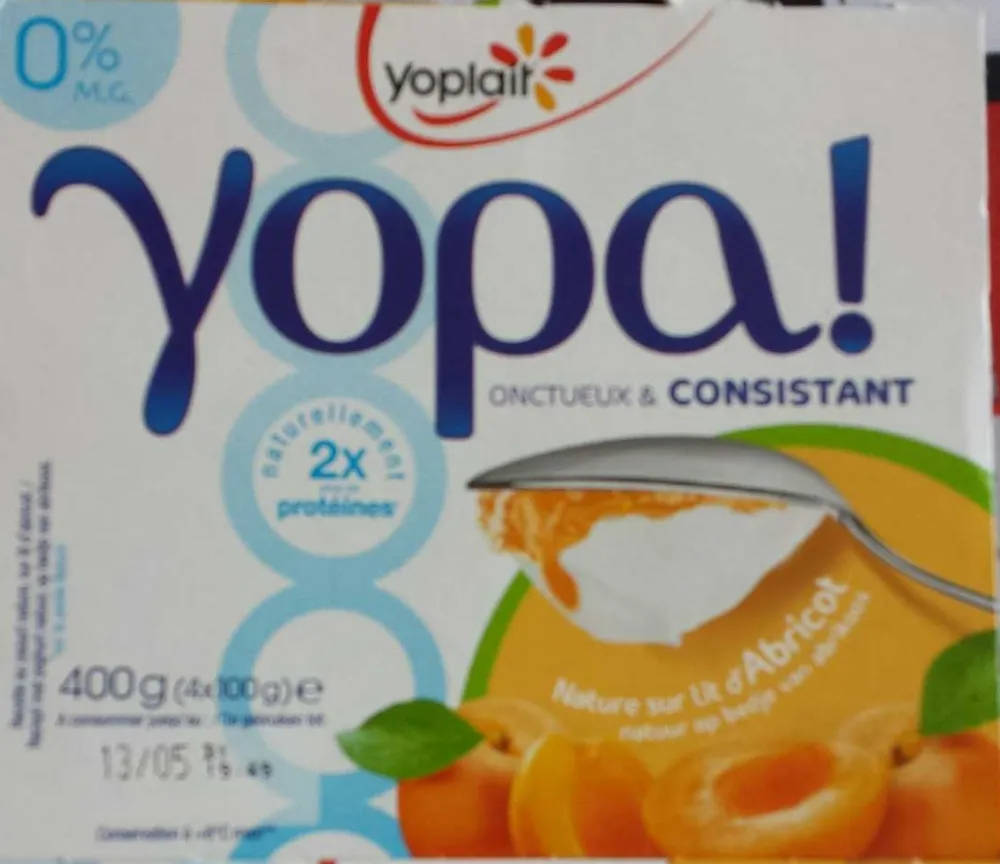 Yopa! Nature sur lit d'Abricot (0% MG)