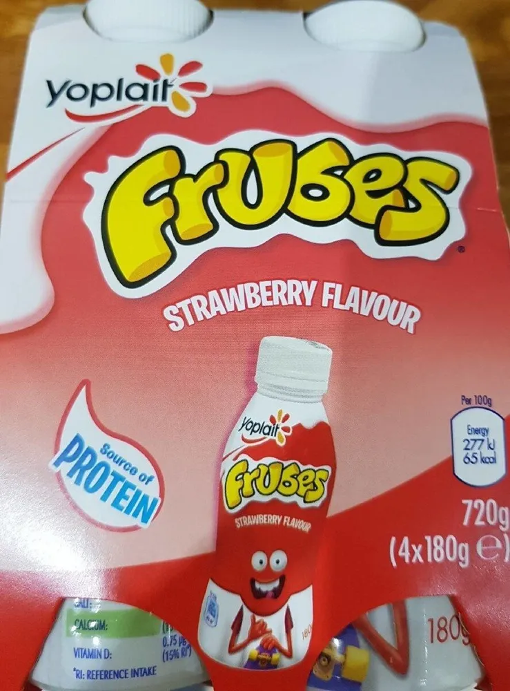 strawberry flavour drinking yoghurt