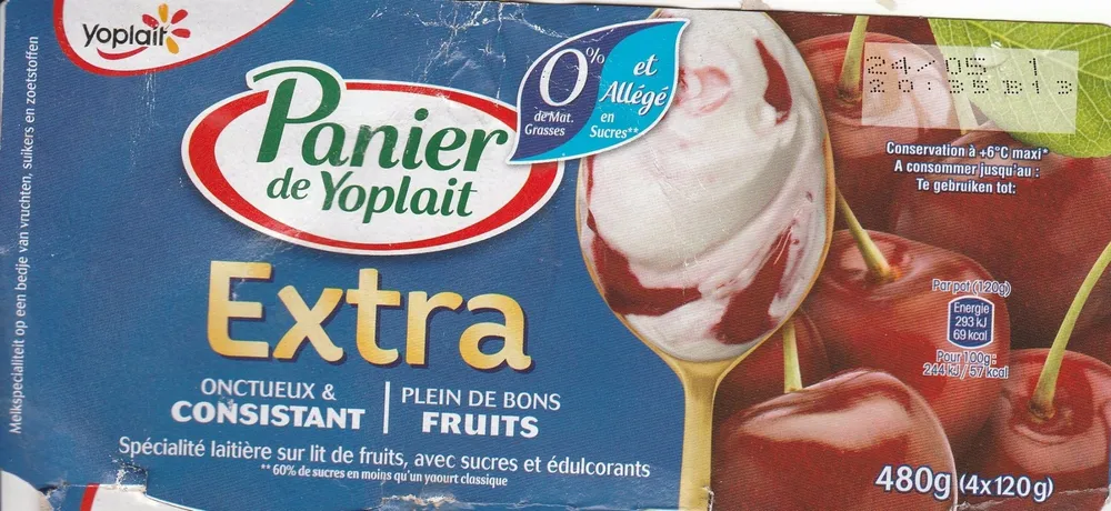 Panier de Yoplait Extra Cerise