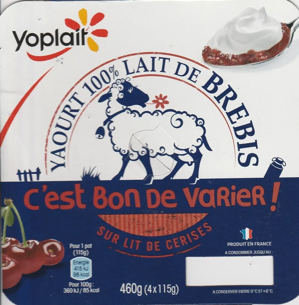 Yaourt 100% Lait de Brebis sur lit de cerises