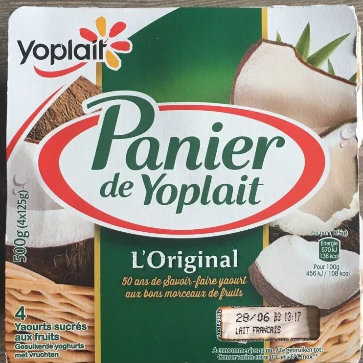 Panier de Yoplait Noix de coco