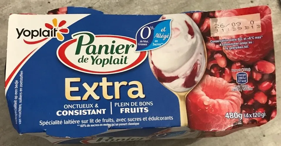 EXTRA Yaourts Framboise Grenade Panier de Yoplait