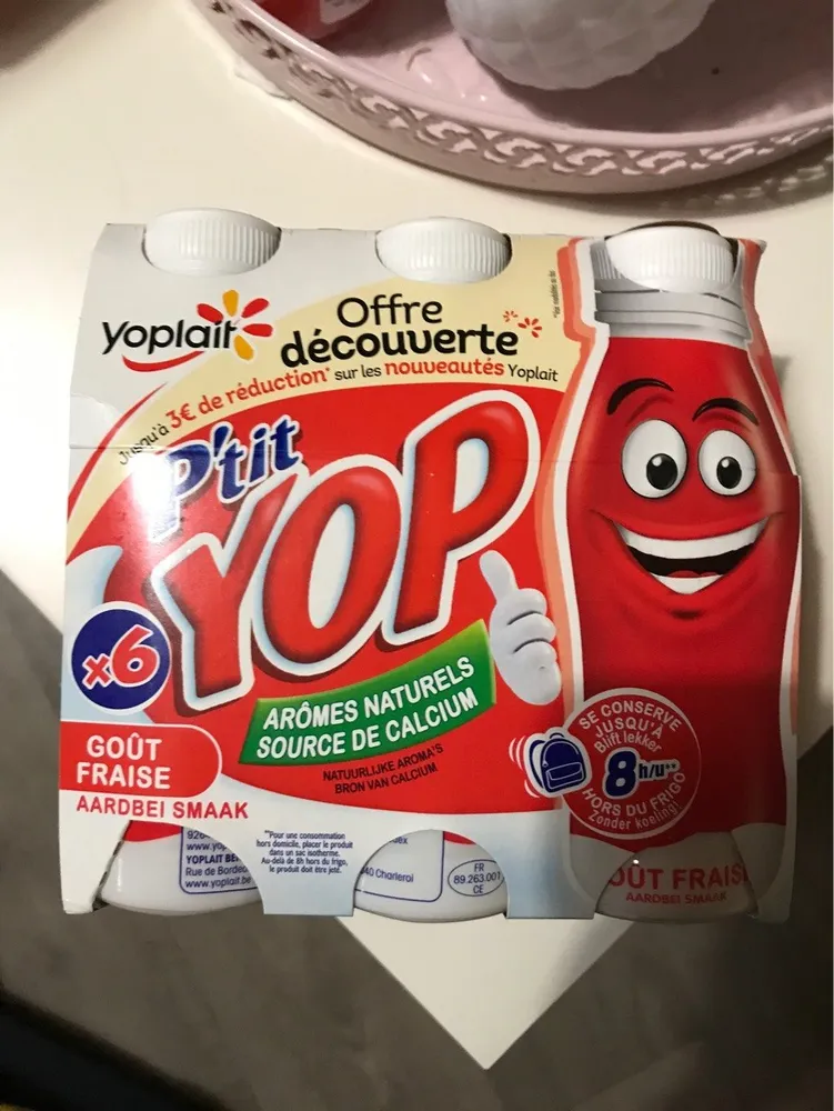 Yaourt à boire sucré aromatisé