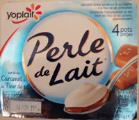 Perle de lait sur lit caramel à la fleur de sel