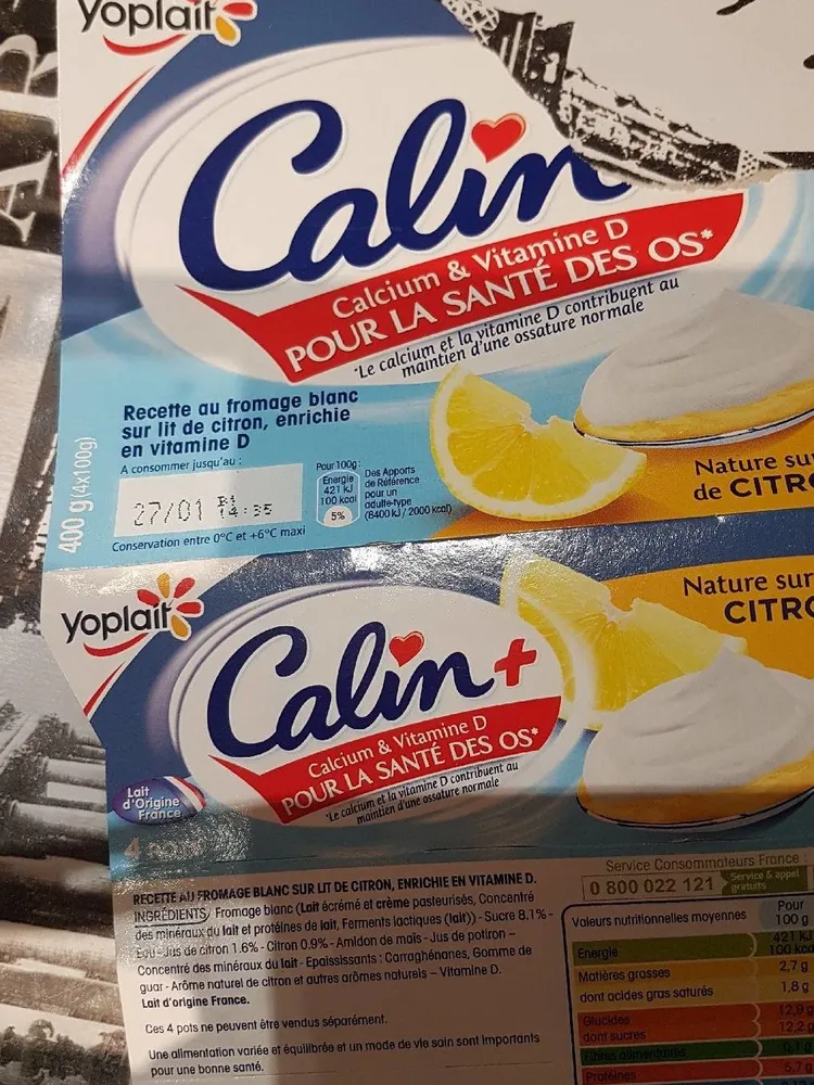 Calin nature sur lit de citron