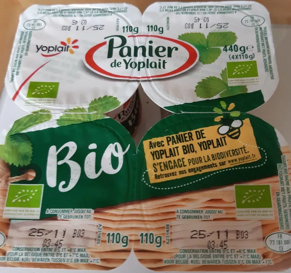 Panier de yoplait