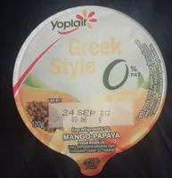 Greek style Mango & Papaya 0% Fat