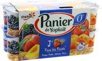 Yaourts aux fruits - fraise pêche abricot mûre