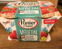 Spécialité végétale fermentée à base de lait de coco, à la Fraise, aromatisée