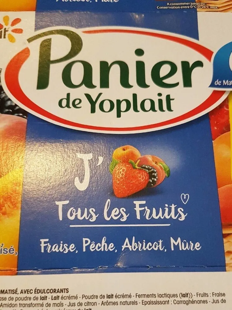 Panier de yoplait