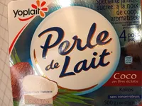 Spécialité laitière sucrée, à la noix de coco, aromatisée