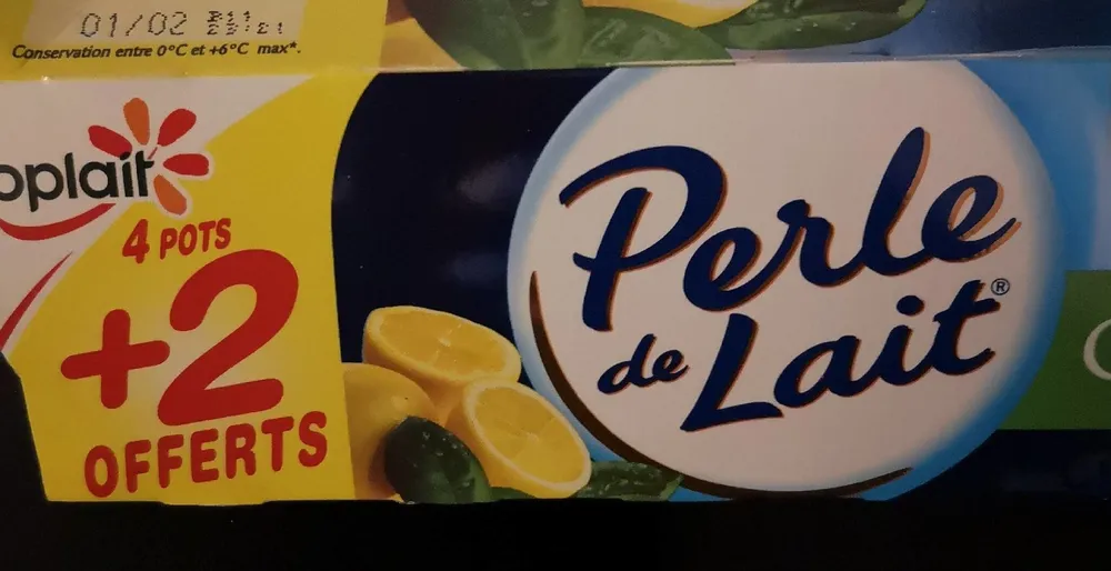 Spécialité laitière sucrée, au citron, aromatisée