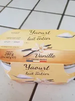 Yaourt au lait entier vanille