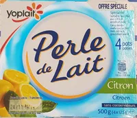 Spécialité laitière sucrée, au citron, aromatisée