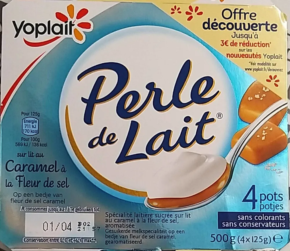Perle de Lait sur lit au Caramel à la Fleur de sel