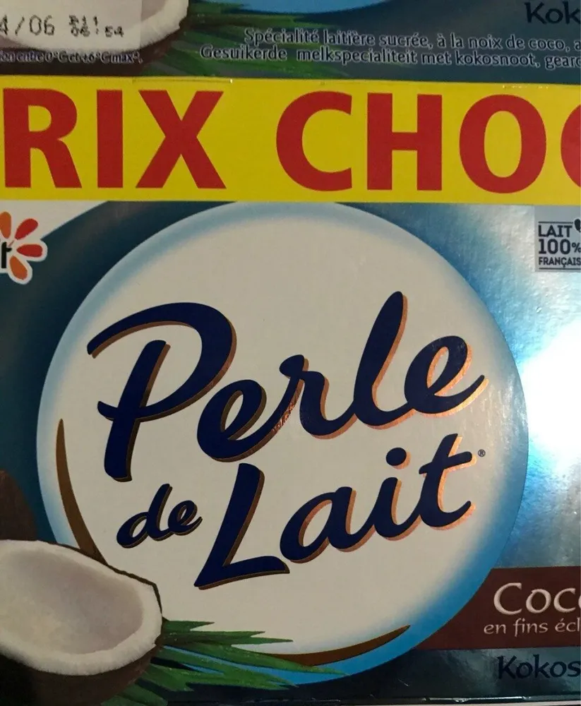 Spécialité laitière sucrée, à la noix de coco, aromatisée