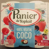 Panier de Yoplait 100% végétal à la coco