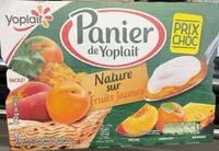 Panier de Yoplait - Nature sur Fruits Jaunes Pêche Abricot Ananas 6 x 140 g