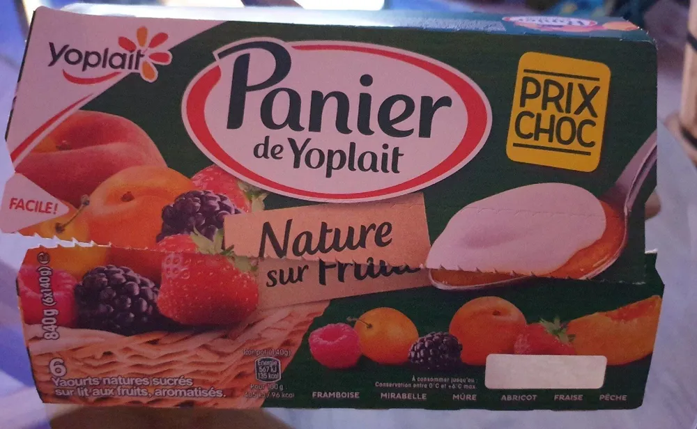 Panier de Yoplait Nature sur Fruits