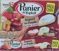 Panier de Yoplait - Nature sur Fruits ÉDITION HIVER Pomme Poire Marron 6 x 140 g