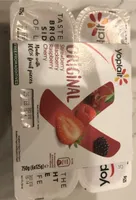 Original strawberry, blackberry, raspberry, cherry yougurt