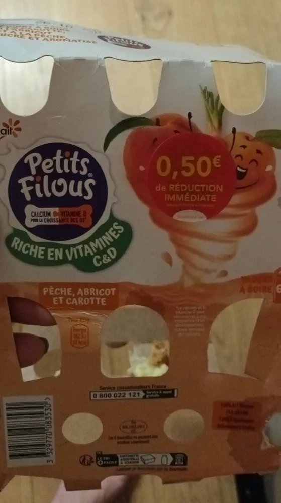 Petits filous pêche abricot carotte