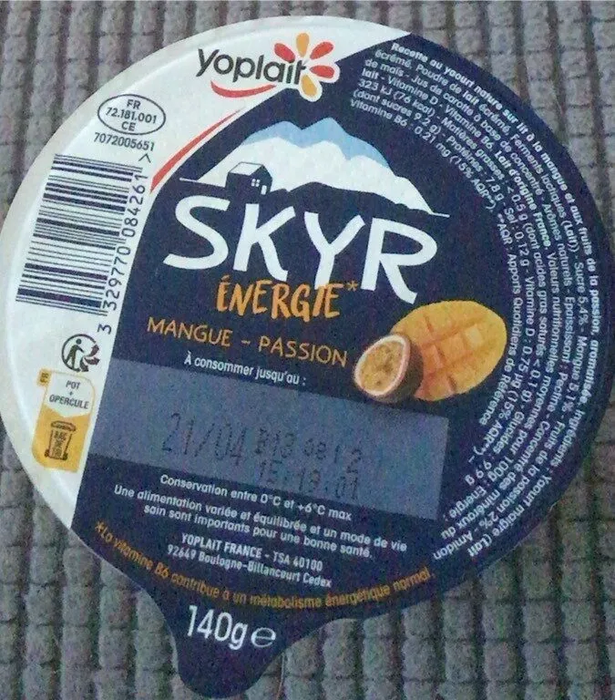Skyr énergie Mangue-Passion