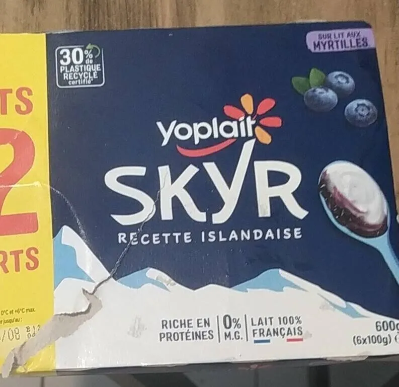 Skyr sur lit aux myrtilles