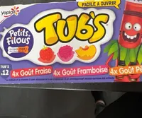 TUB'S 12 4x Goût Fraise 4x Goût Framboise