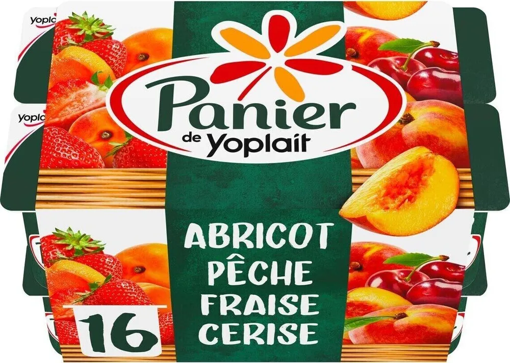 Yaourts Abricot Pêche Fraise Cerise