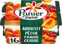 Yaourts Abricot Pêche Fraise Cerise